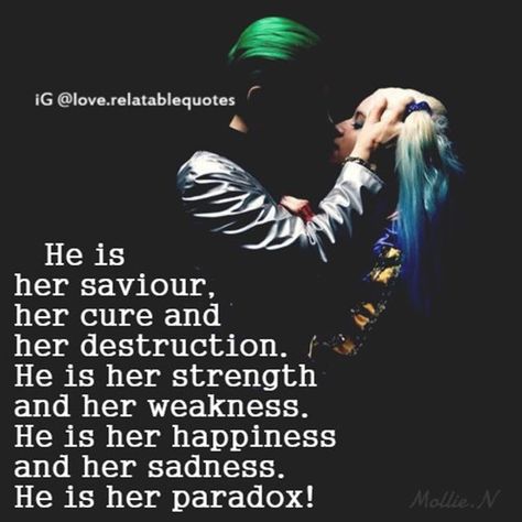 (@love.relatablequotes) • Instagram Harley quinn joker love quotes Joker Love Quotes, Harley Quinn Tattoo, Harley Quinn Joker, Harley And Joker Love, Der Joker, Passion Quotes, Very Important Person, Harley Quinn Quotes, Harley Quinn Artwork