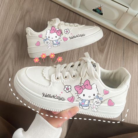 Kawaii Bags, Cartoon Shoes, Kawaii Shoes, Fresh Sneakers, Spring Sneakers, Pet Fashion, Sneaker Slippers, Dress Shirts For Women, Shoe Print