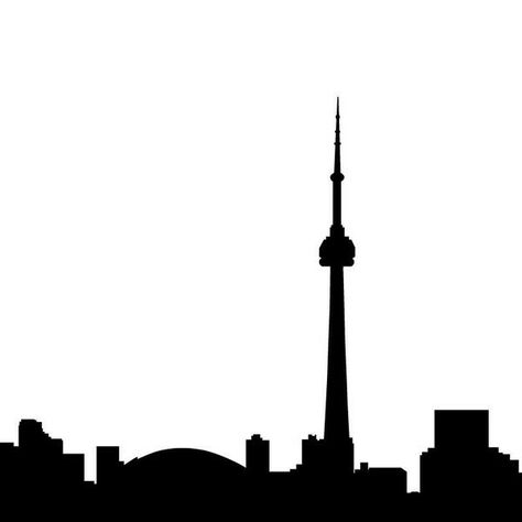 Cn Tower Tattoo, Tower Tattoo Design, Tower Tattoo, Tower Logo, Polish School, School Logo, Silhouette Art, Maple Leafs, Black N White