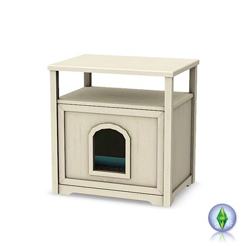 LilyOfTheValley's Hideaway Litter Box - Cabinet Cat Litter Box Hidden, Litter Box Hidden, Hidden Litter Boxes, Sims4 Ideas, Sims Furniture, Box Cabinet, Sims 4 Cc And Mods, Casas The Sims 4, Sims 3 Cc