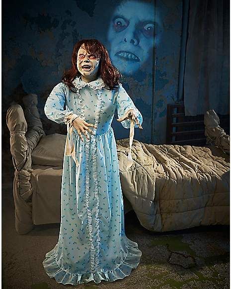 5 Ft Regan Animatronic - The Exorcist - Spirithalloween.com Ancient Demons, Halloween Animatronics, Neck Bones, Halloween 5, The Exorcist, Normal Life, Halloween Props, Spirit Halloween, Do Anything