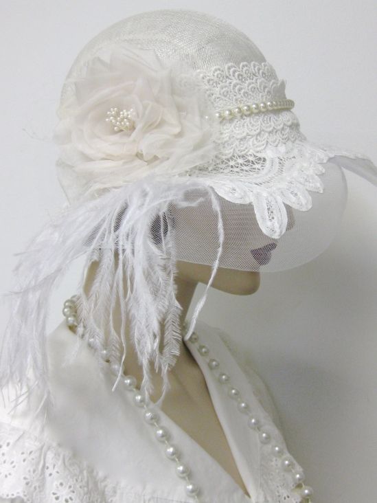 Flapper Wedding Cloche