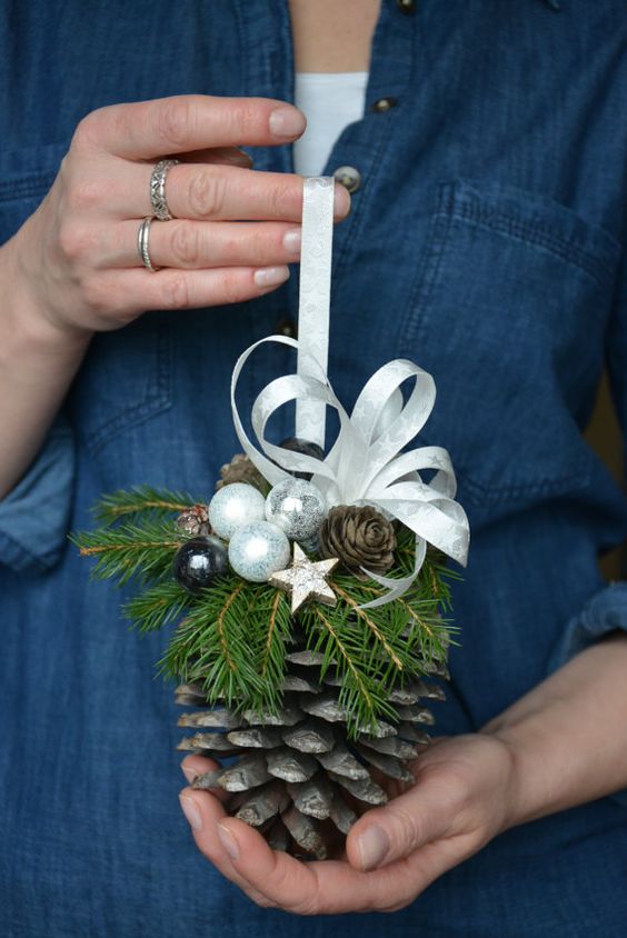 Christmas is a special time... Let the decorations create a magical Christmas spirit in your house...  This listing is for PRE-ORDER Large Pine Cone Christmas Ornament  ORDERS BEING TAKEN UNTIL 20TH NOVEMBER AND DELIVERY WILL BE AVAILABLE NOT EARLIER THEN IN WEEK BEGINNING 5TH OF DECEMBER When you place your order please email me when you want your cone delivered!  It will be made the day it gets posted to ensure it arrives fresh.  This arrangement will look great wherever you hang it above t...