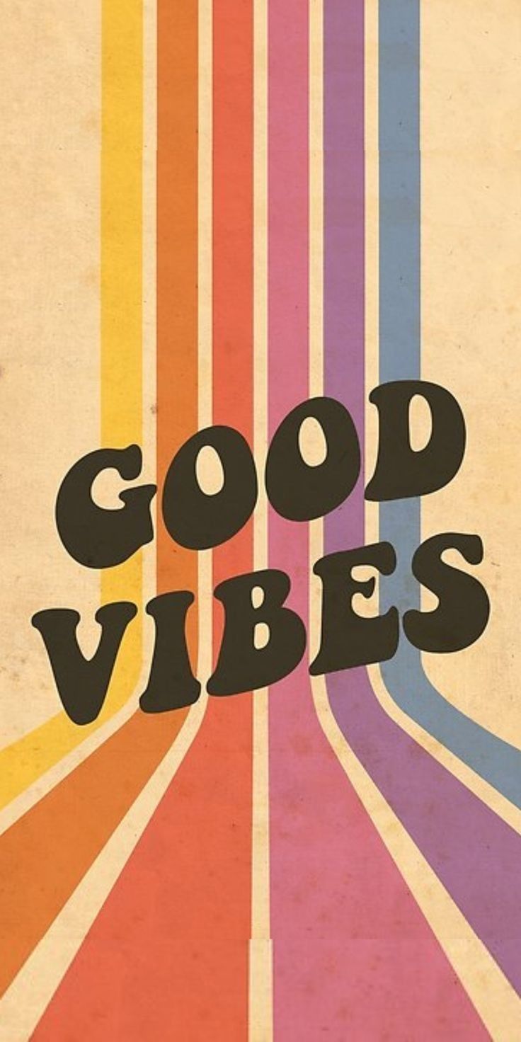 an old poster with the words good vibes on it