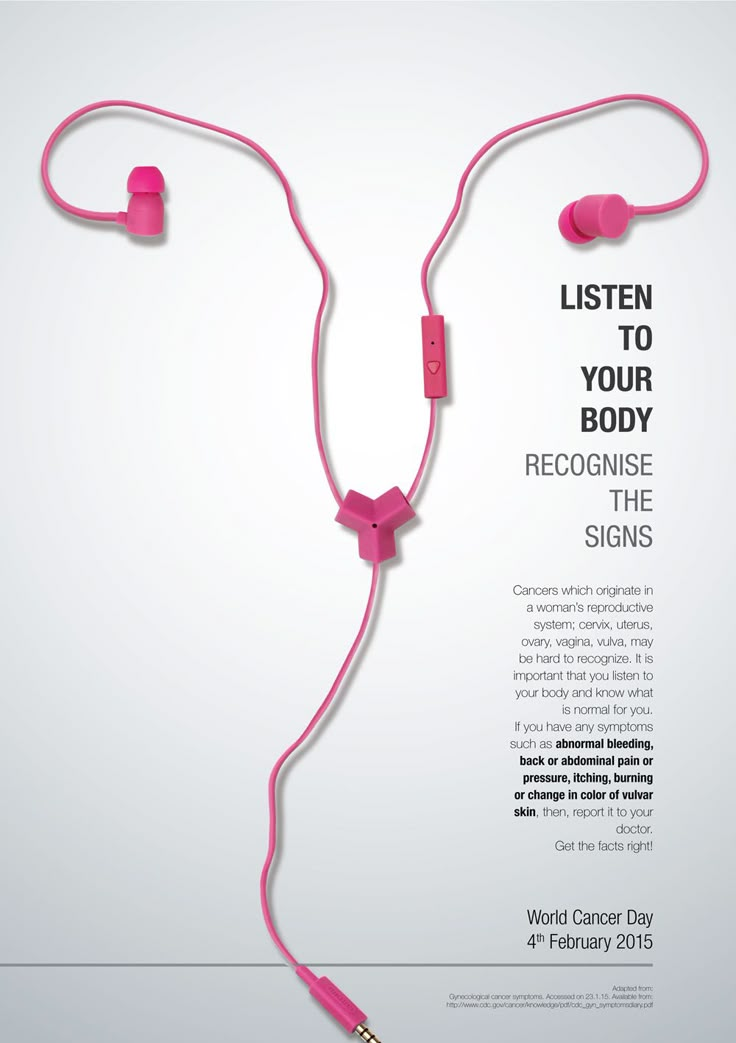 an advertisement for headphones with the words listen to your body, recognize the signs