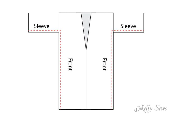 the sewing pattern for an unisex shirt