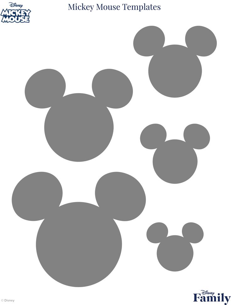 the mickey mouse templates are shown in grey and white, with an image of two heads