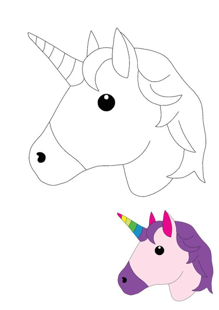 an unicorn's head is shown in the shape of a face with a rainbow horn