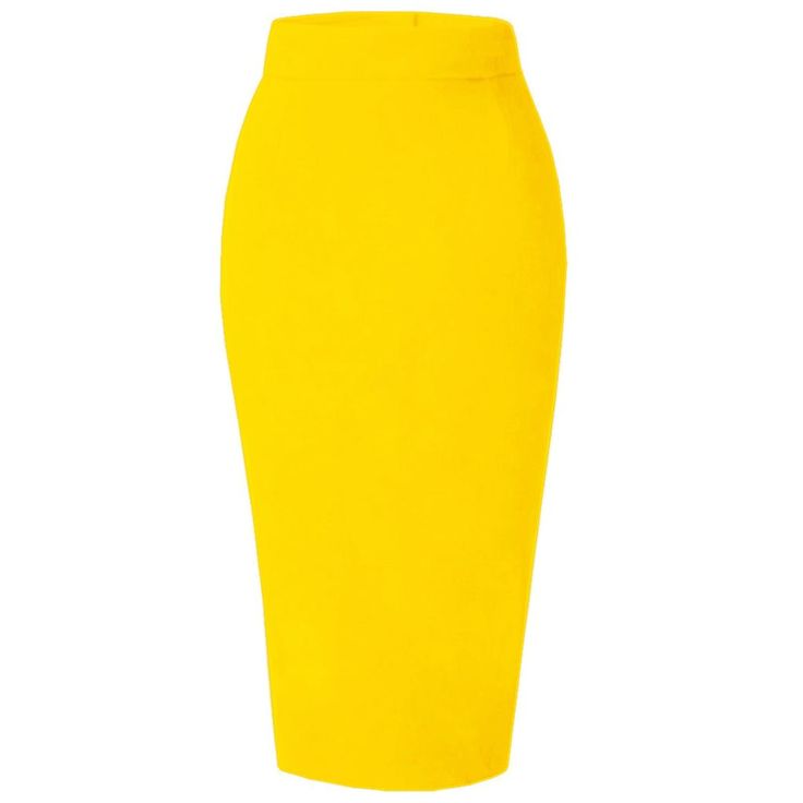 Yellow Cotton Midi Skirt – Sunny Elegance | Bynelo Yellow Solid Color Skirt For Spring, Spring Yellow Solid Color Skirt, Yellow Solid Color Skirt For Summer, Cotton Midi Pencil Skirt, Cotton Fitted Midi Pencil Skirt, Elegant Yellow Skirt For Workwear, Chic Solid Color Pencil Skirt For Summer, Chic Plain Skirt For Spring, Classic Cotton Pencil Skirt For Spring