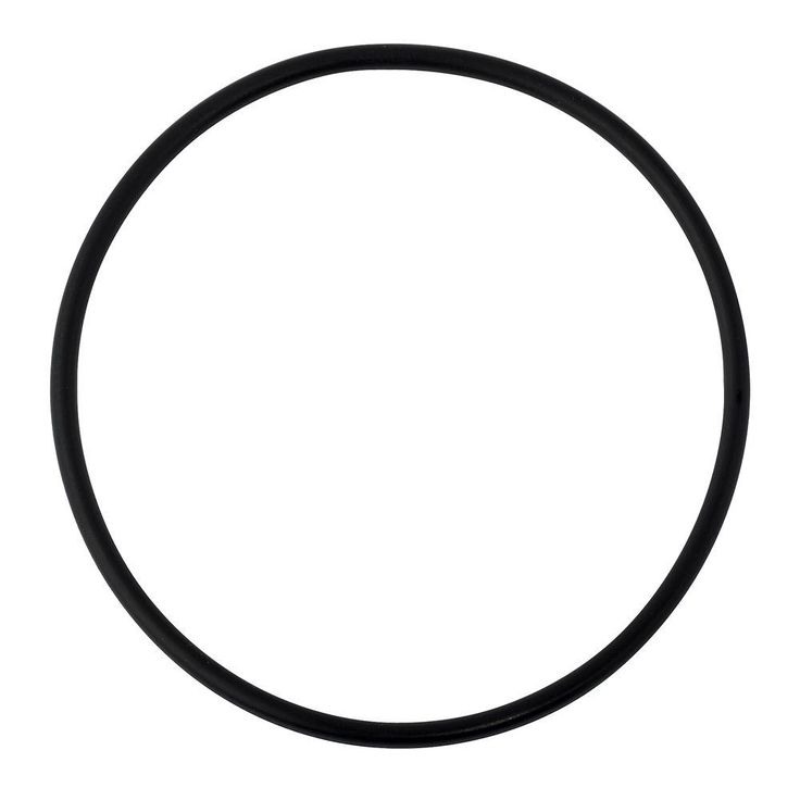 a black rubber o - ring on a white background