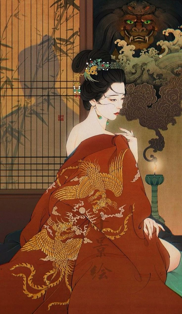 Geisha Art, Japanese Drawings, Japanese Art Prints, Japanese Illustration, Traditional Japanese Art, Japon Illustration, Ethereal Art, Japan Art, Japanese Prints