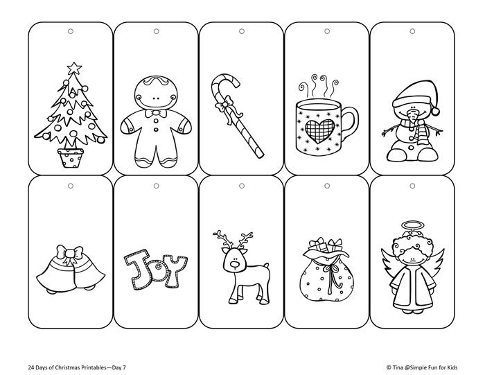 christmas bookmarks with pictures of different things to color and cut out on the pages