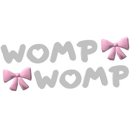 the word wowp is made up of pink bows