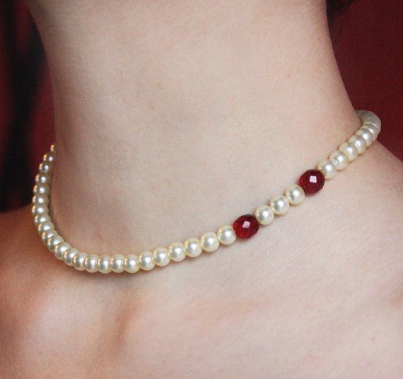 Bride Choker, Dracula's Brides, Bride Pearl Necklace, Halloween Jewellery, Dark Jewelry, Vampire Fangs, Bride Necklace, Gothic Chokers, Gothic Necklace