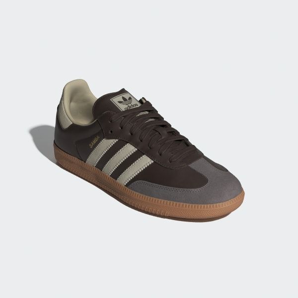 adidas Samba OG Shoes - Brown | Free Shipping with adiClub | adidas US Adidas Brown Shoes, Brown Samba, Adidas Samba Brown, Brown Adidas, Lock Logo, Adidas Samba Og, Brown Shoe, Adidas Samba, Adidas Online