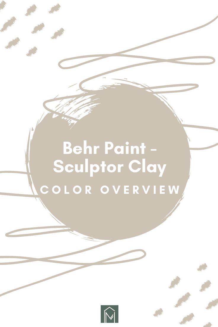 the cover for behr paint - sculptor clay color overview, with an abstract