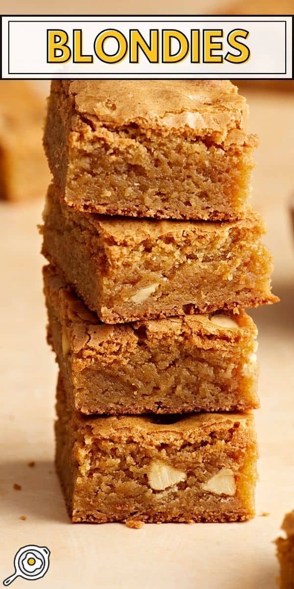 a stack of blondies stacked on top of each other