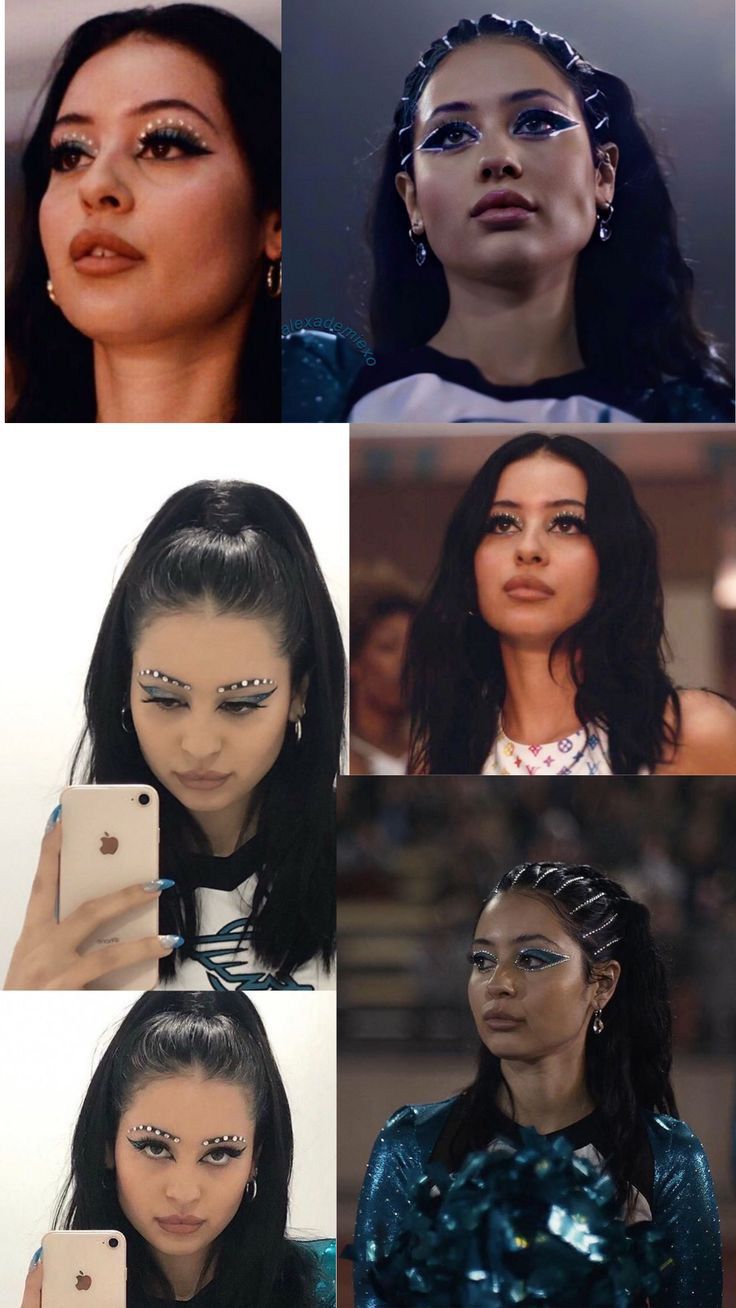 euphoria Maddie Hair Euphoria, Mandy Hairstyle Euphoria, Euphoria Hair Looks Maddy, Maddie From Euphoria Hair Styles, Euphoria Party Hairstyles, Madi Euphoria Outfits, Maddie Euphoria Hair, Euphoria Inspired Hairstyles, Maddie Perez Hairstyles