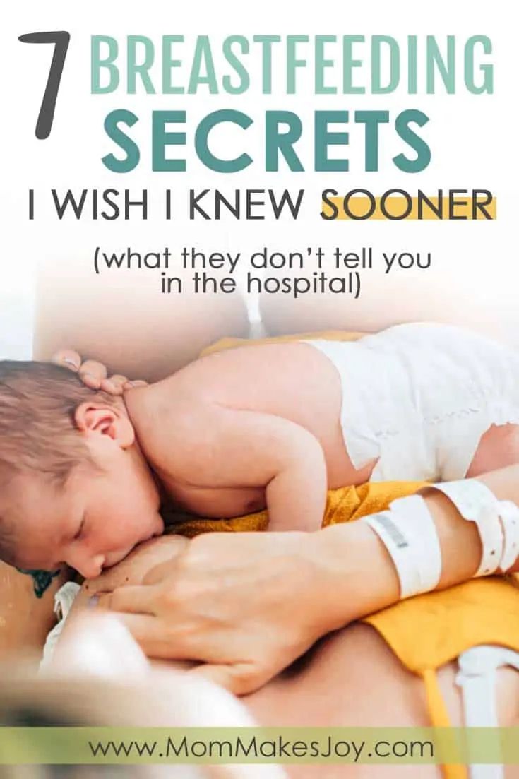 a woman holding a baby with the words 7 breastfeeding secrets i wish i knew soon