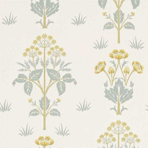 a wallpaper with flowers and leaves on it