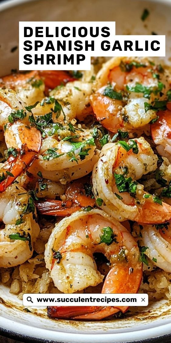 a bowl filled with shrimp and rice topped with parsley