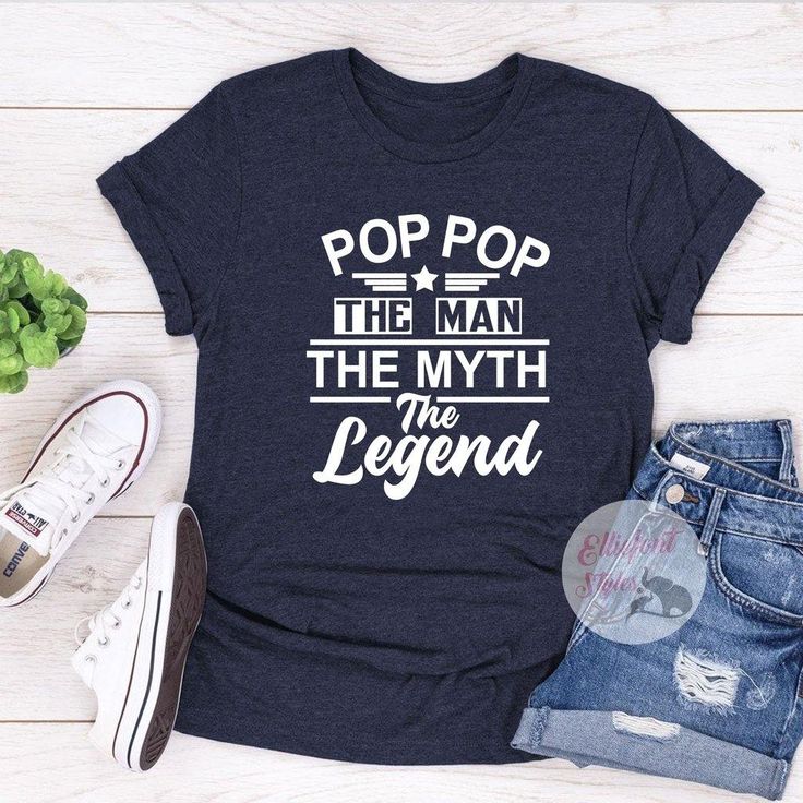 pop pop the man the myth the legend shirt Pop Pop Shirts, Royal Green, Pop Pop, Heat Press Machine, Deep Gray, High Quality Design, Personalized Family, Family Shirts, Favorite Shirts