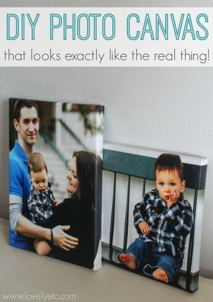 two canvases with the words diy photo canvass that looks exactly like the real thing