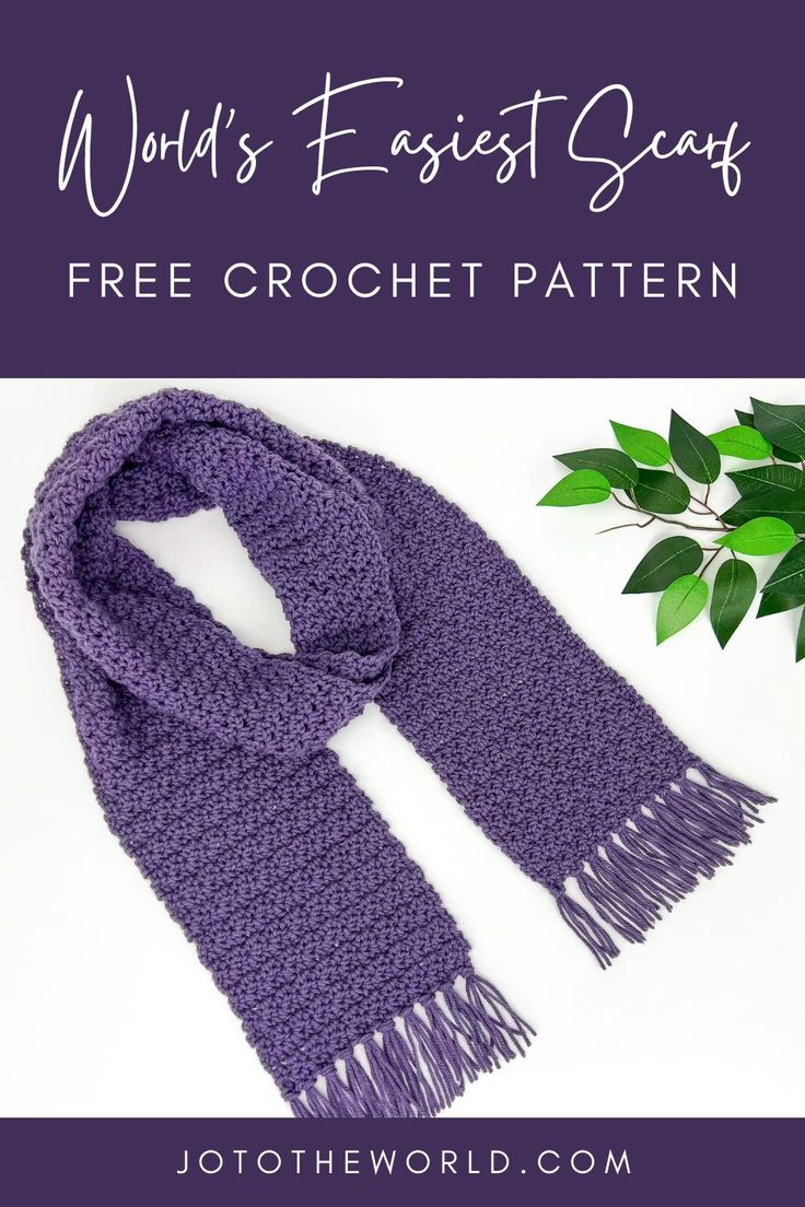 the free crochet scarf pattern with text overlay