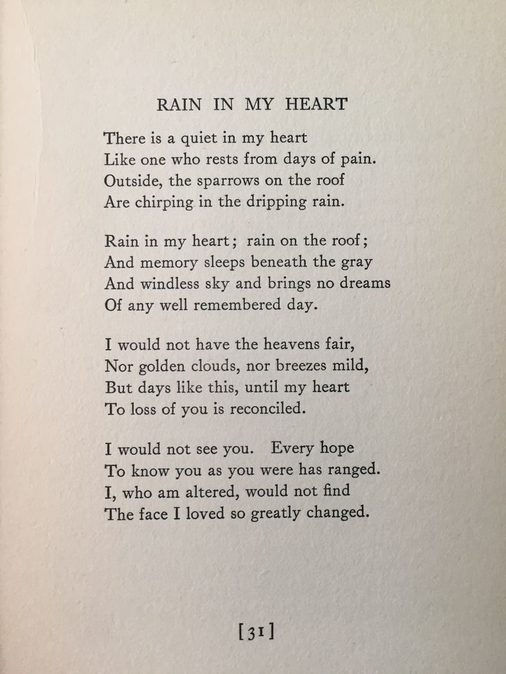 this is a picture of a poem from a book called Rain in my Heart. Poems For Life Poetry, The Saddest Poem Ever, Shekspear Poem, Poems Old Poets, Old Paper Quotes, Poets Love Poetry, Poetry About Souls, Dark Academia Aesthetic Poems, Poems About Rain And Love