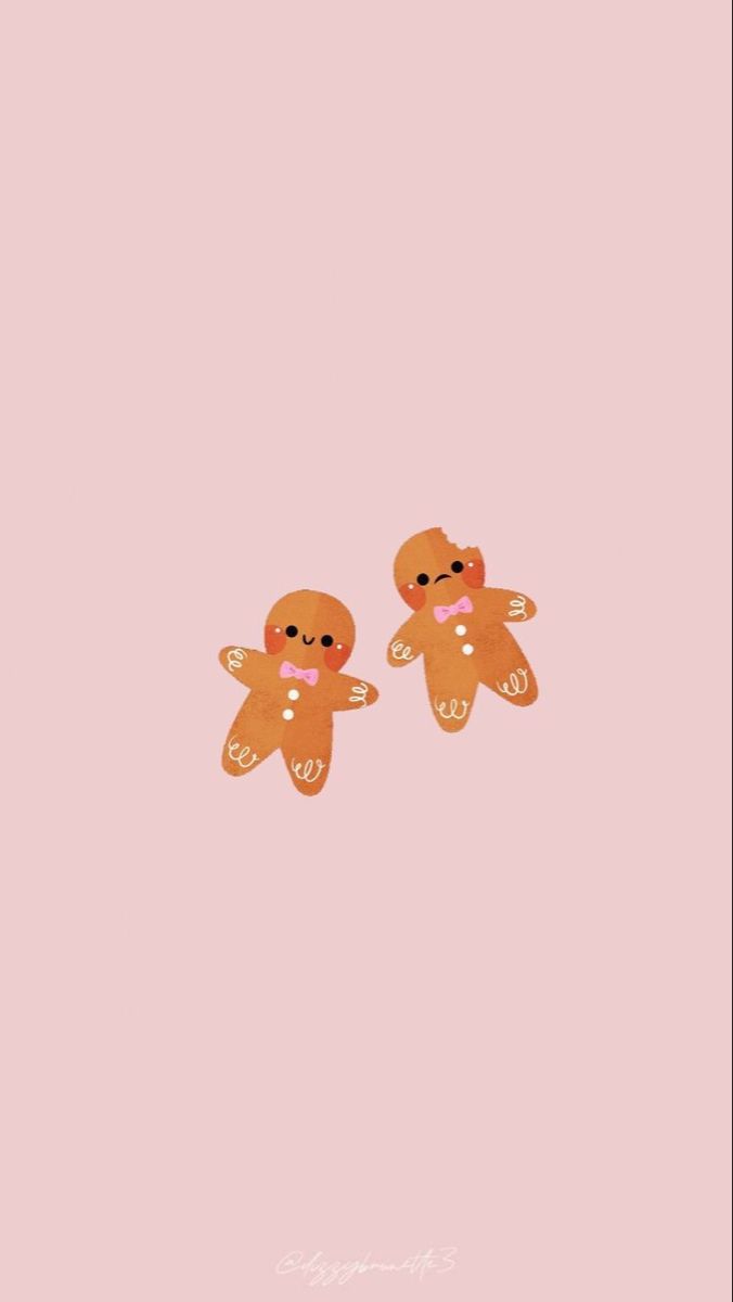 two small brown teddy bears on pink background