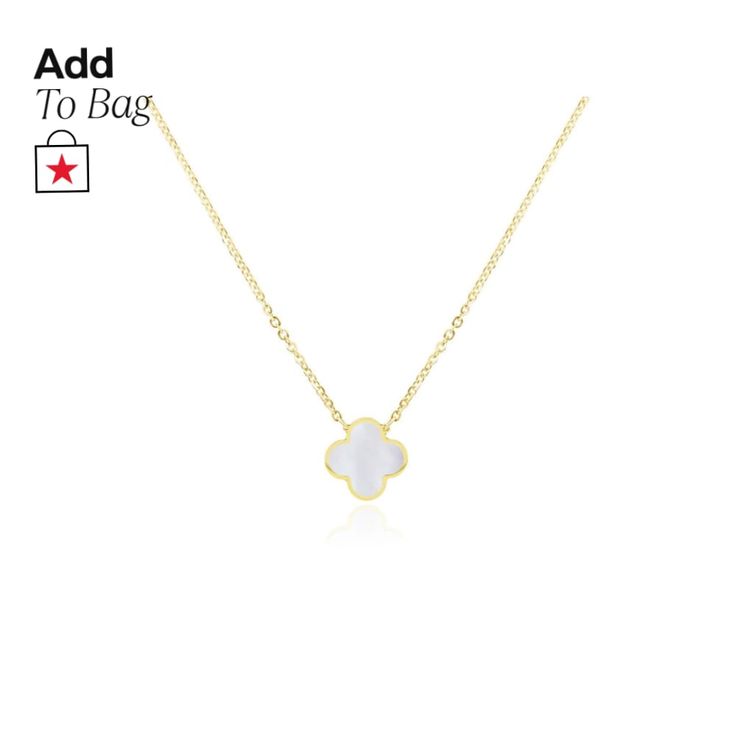 in stock White Necklaces With Gold Chain For Formal Occasions, Luxury White Jewelry With Gold Chain, Formal White Necklaces With Gold Chain, White Gold Chain Necklace For Formal Occasions, White 14k Gold Necklace With Polished Finish, Elegant Polished Necklace For Her, Luxury White Necklace With Gold Chain, Luxury White Tarnish-resistant Necklace, Luxury White Necklaces With Polished Finish