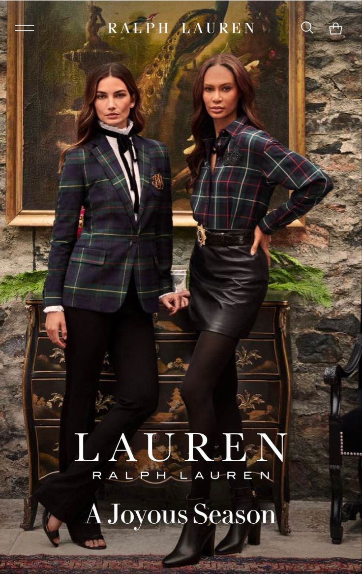 Ralf Lauren Christmas, Ralph Lauren Family Photoshoot, Ralph Lauren Style Women, Ralph Lauren Photoshoot, Ralph Lauren Campaign, Ralph Lauren Holiday, Ralph Lauren Plaid Dress, Plaid Blazer Outfit, Blackwatch Plaid