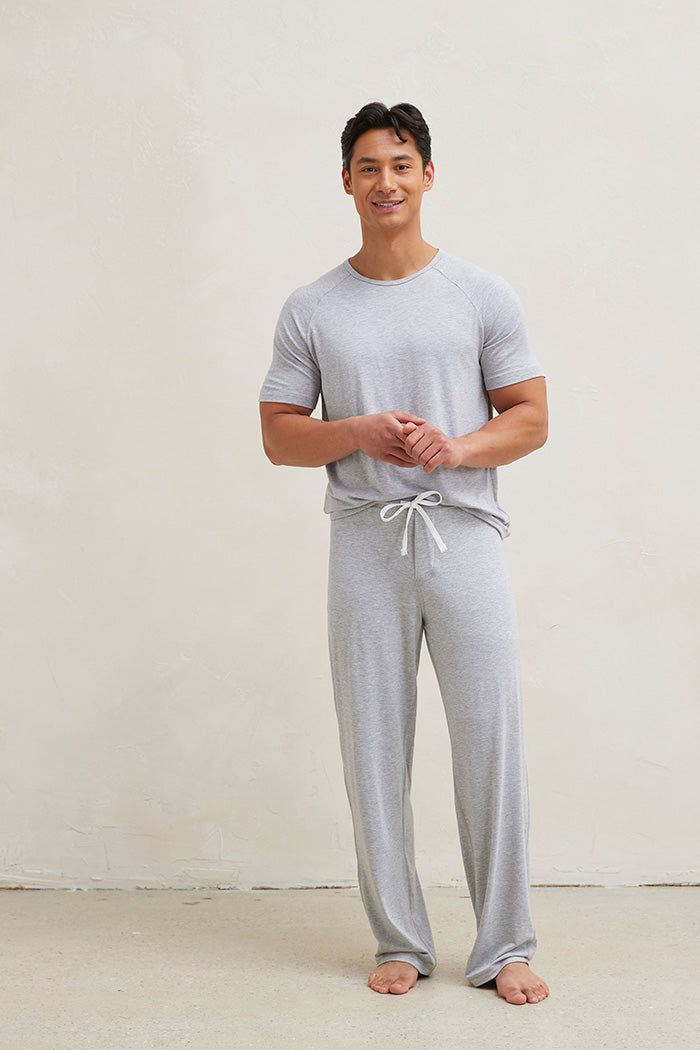 Introducing your stay at home uniform. Lounge in comfort all day in this incredibly soft and breathable pajama set. This set includes straight leg pajama pants and a matching raglan cut t-shirt. Made from our signature ultra-soft and moisture-wicking fabric blend. Made in Canada. 93% Viscose from Bamboo / 7% Spandex. Fits true to size. Available in S, M, L, XL. S (28-30), M (32-34), L (36-38), XL (40-42). Machine washable and dryer friendly. Lounge Wear Men, Pajama Men, Night Fits, Mens Pajama, Soft Pajama Pants, Mens Pajama Pants, Mens Pajamas Set, Summer 2025, Mens Sleepwear