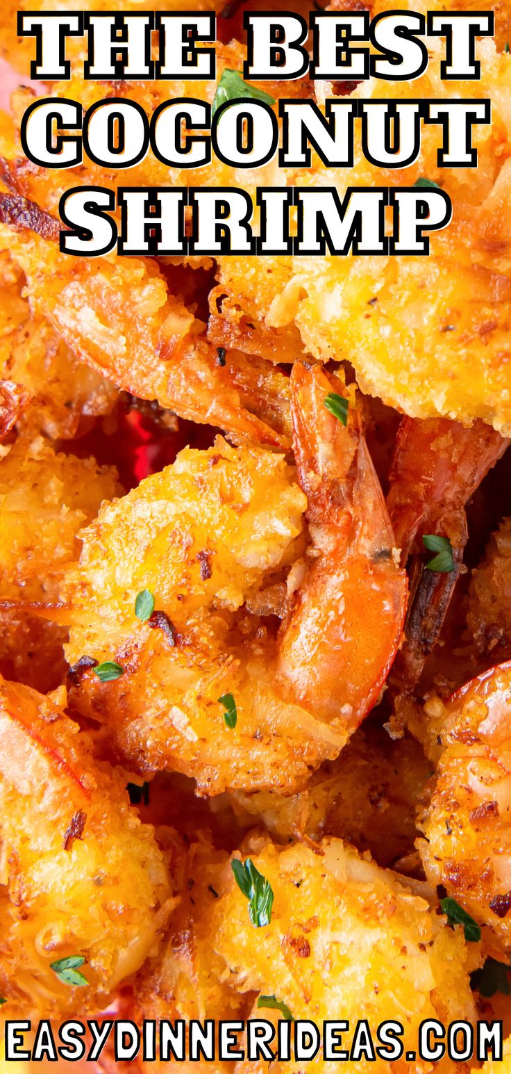 the best coconut shrimp recipe is in this easy and delicious recipe, it's ready to be eaten