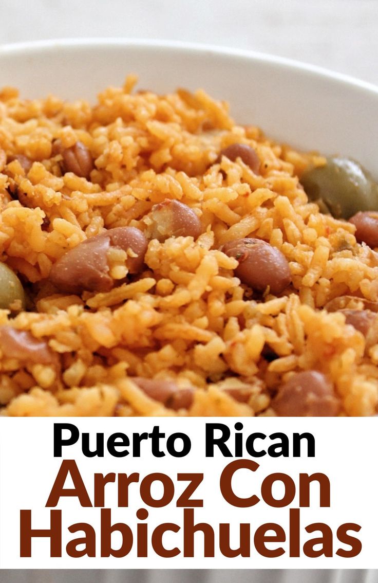 a white bowl filled with rice and beans