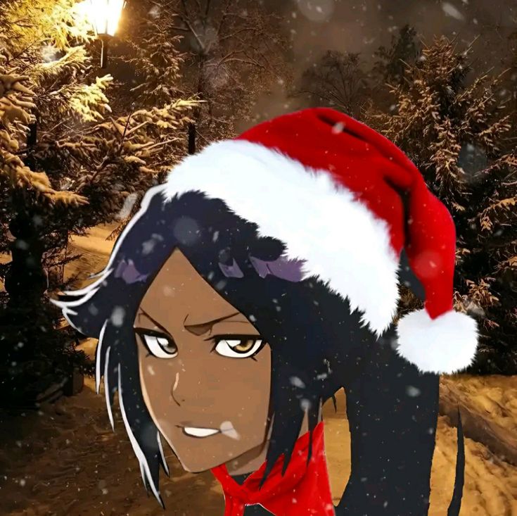 Yoruichi Shihouin Yoruichi Christmas, Yoruichi And Soifon, Yoruichi Bleach, Yoruichi Shihouin, Bleach Characters, Black Anime Characters, Christmas Icons, Bleach Anime, Blue Lock