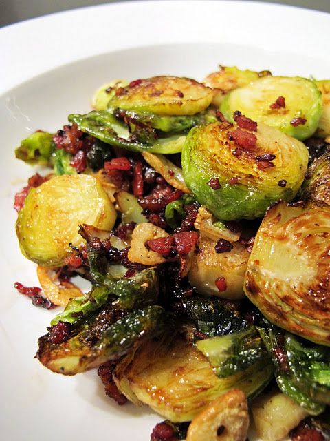 brussel sprouts and brussels sprouts with cranberry sauce