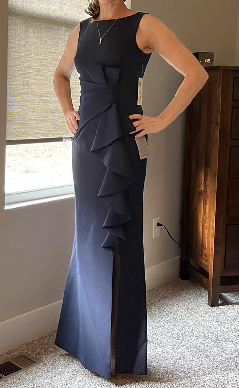 Eliza J Ruffle Front Gown | Nordstrom Simple Mother Of The Groom Dresses, Black Mother Of Groom Dresses, Navy Mother Of The Bride Dresses, Mother Of The Groom Dresses For Fall, Mother Of Groom Dresses Classy, Mothers Dresses For Weddings, Mom Of Groom Dresses, Mom Of The Groom Dresses, Grooms Mom Dress