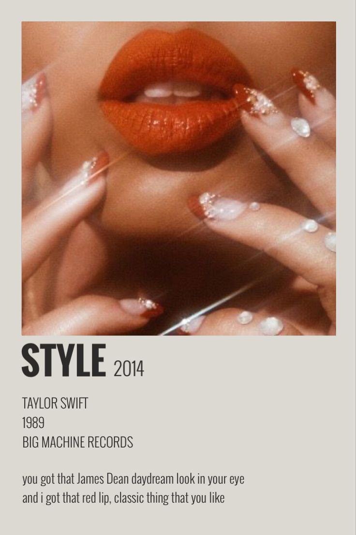 an advertisement for taylor swift's fall / winter 2013 collection, featuring orange lipstick and nails