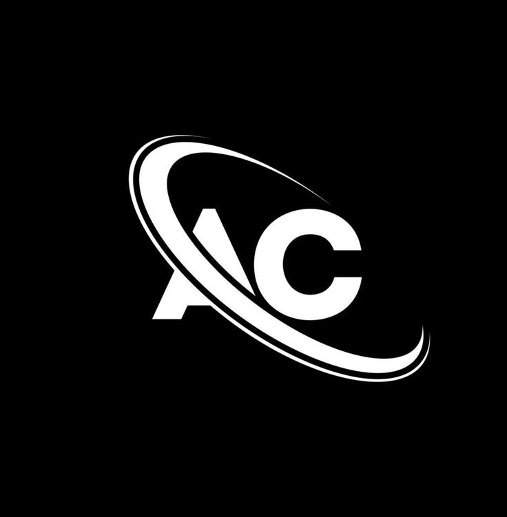 the letter c is shown in black and white with an arrow on it's side