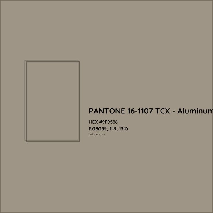 the pantone 1017 tcx - aluminum is shown in grey and has an image of