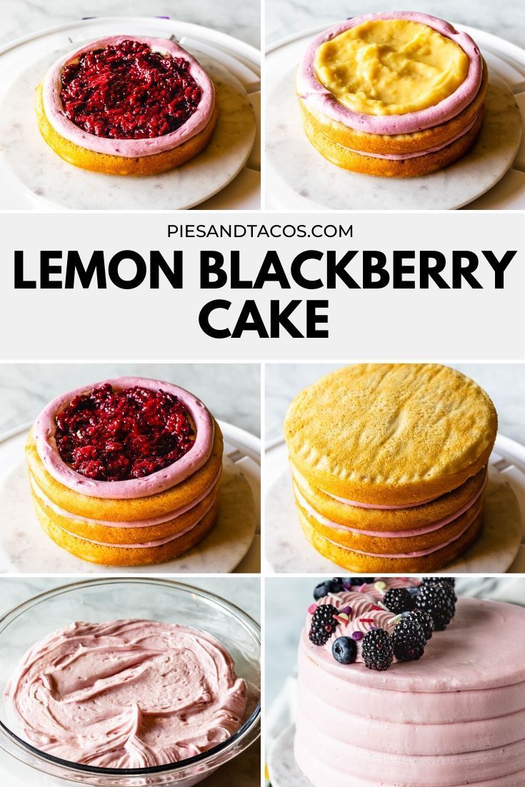 the steps to make a lemon blackberry cake