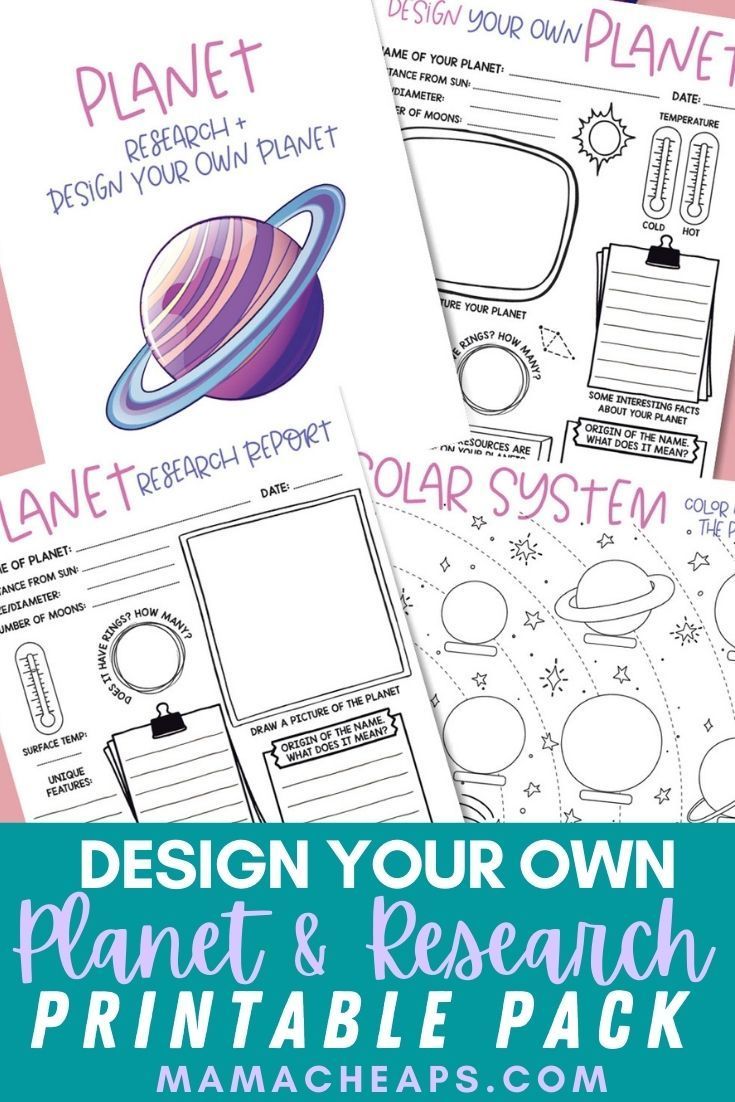 the printable planets and solar system worksheet for kids to learn how to use them