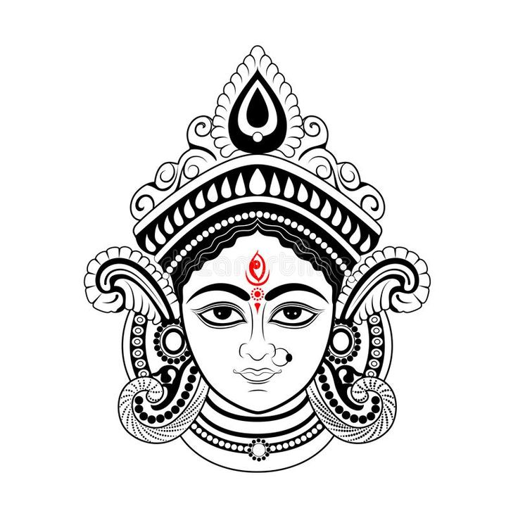 the face of lord ganesha in black and white colors on a white background royalty illustration