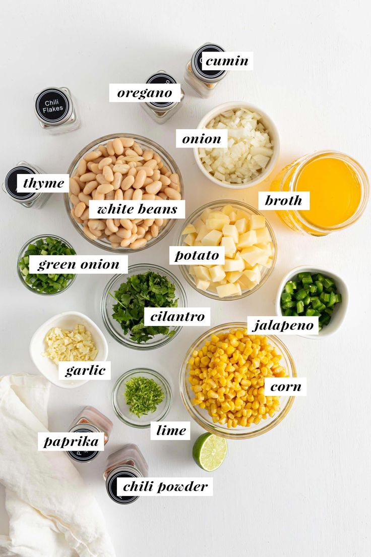 an overhead view of the ingredients for a healthy meal