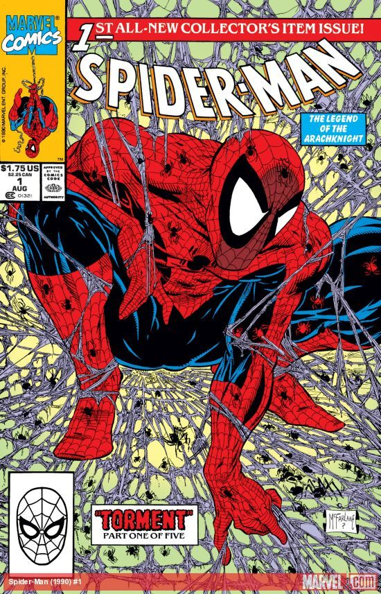 the amazing spider - man comic cover is displayed in a white frame with black trim