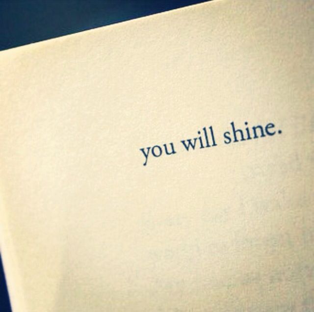 the words you will shine written on a piece of paper that is folded in half