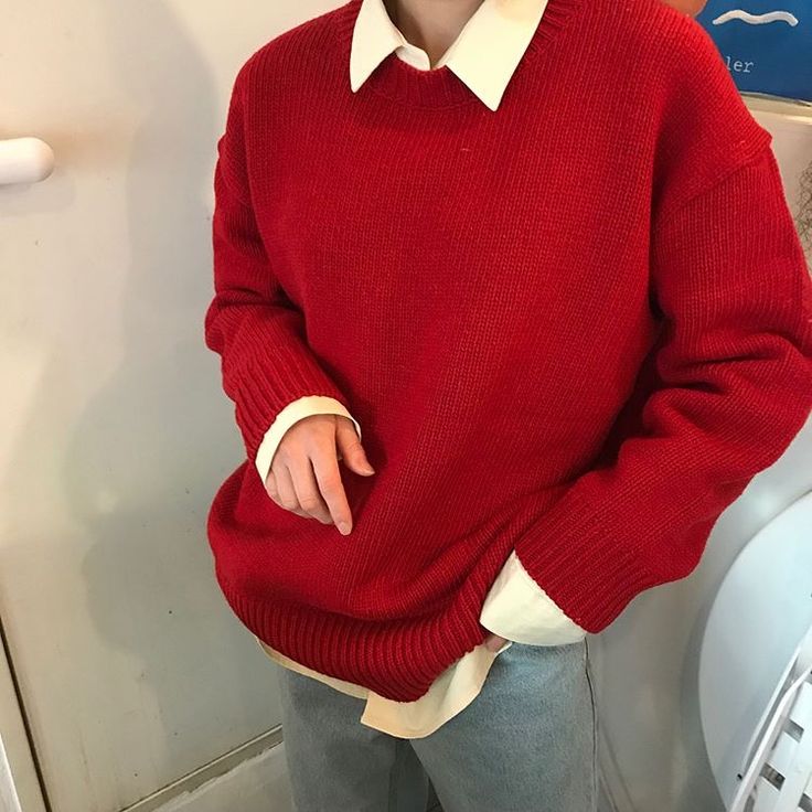 Red Aesthetic Clothes Men, Red Shirt Outfit Men Aesthetic, White And Red Mens Outfit, Lovecore Clothes Men, Male Valentines Day Outfit, Aesthetic Red Outfits Men, Casual Red Outfit Men, Red Clothing Men, Red Sweater Vest Outfit Men