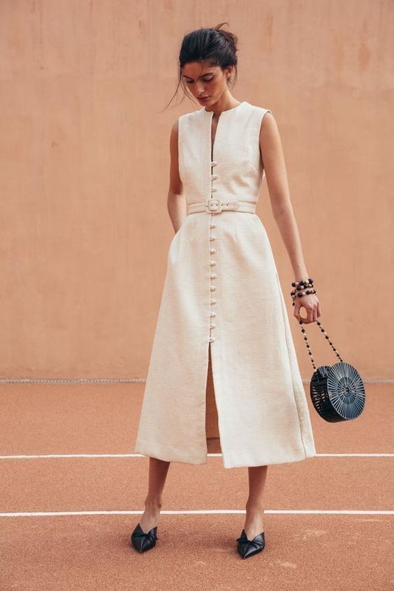 Áo Blu, Dresses Summer, Summer Trends, Mode Vintage, Mode Inspiration, Spring Dresses, Linen Dress, Summer Dresses For Women, Look Fashion