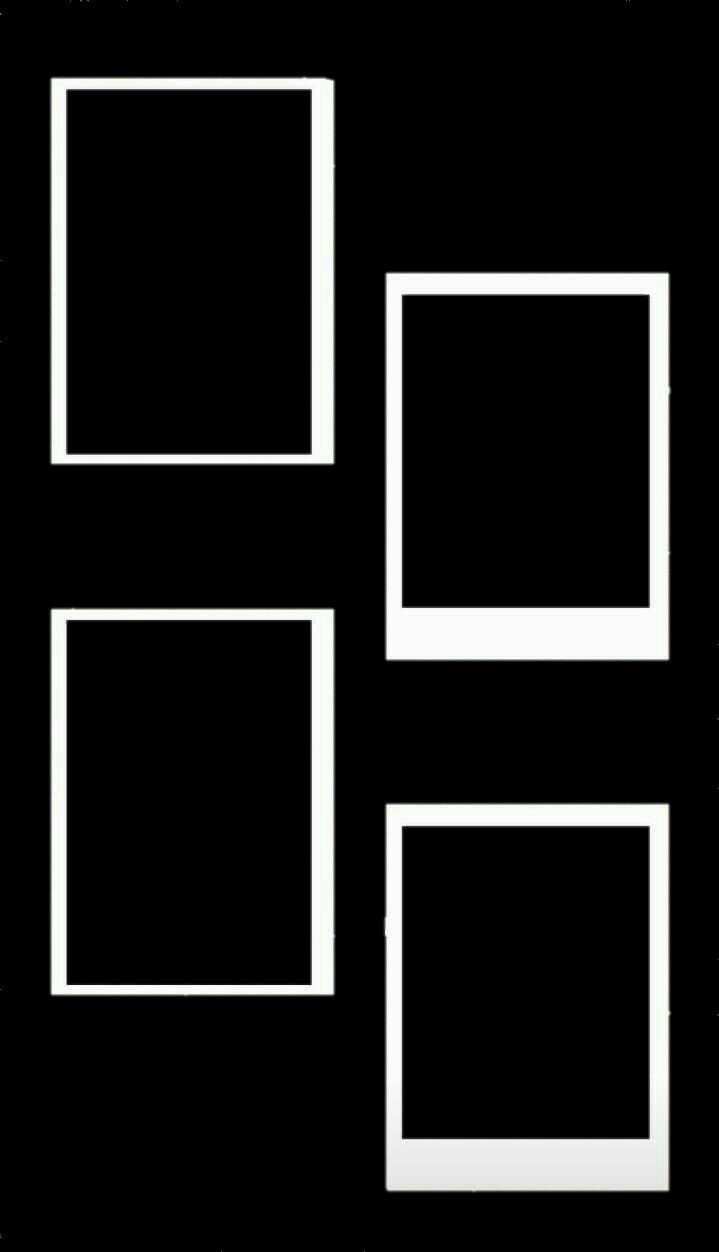 three squares are shown in white against a black background